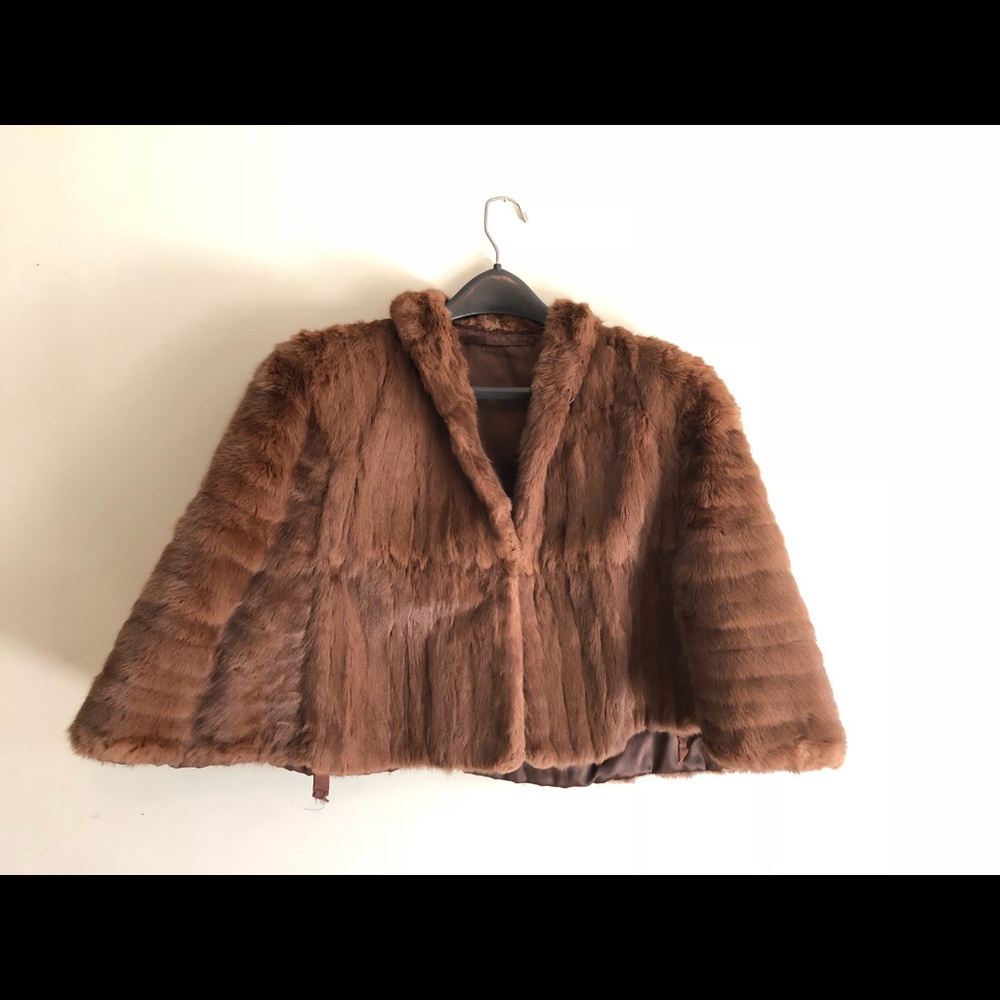 Vintage 1950 mink fur stole from England